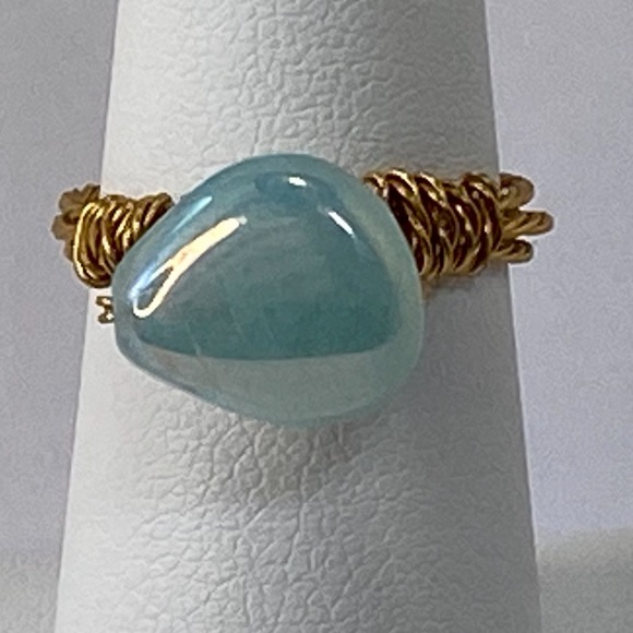 Handmade Glass Bead Gold Tone non-Tarnish Wire - Picture 7 of 9